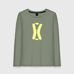 Лонгслив хлопковый женский Dave Gahan - Solo Hourglass, цвет: авокадо