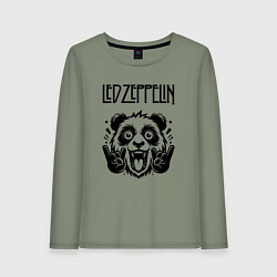 Лонгслив хлопковый женский Led Zeppelin - rock panda, цвет: авокадо