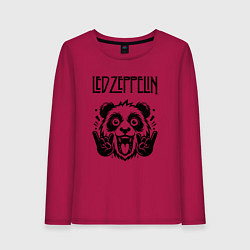Лонгслив хлопковый женский Led Zeppelin - rock panda, цвет: маджента
