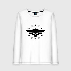 Лонгслив хлопковый женский Helldivers 2: Stars Logo, цвет: белый