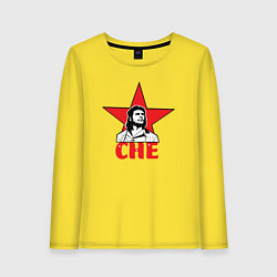 Лонгслив хлопковый женский Che Guevara star, цвет: желтый