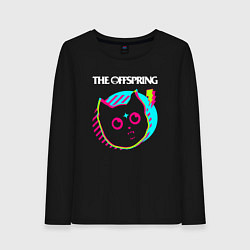 Лонгслив хлопковый женский The Offspring rock star cat, цвет: черный