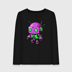 Женский лонгслив Фиолетовый робот инопланетянин