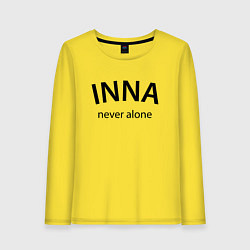 Женский лонгслив Inna never alone - motto