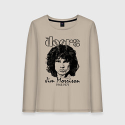 Лонгслив хлопковый женский The Doors Jim Morrison, цвет: миндальный