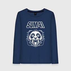 Лонгслив хлопковый женский Sum41 rock panda, цвет: тёмно-синий