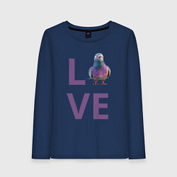 Женский лонгслив Любовь к голубям