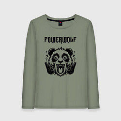 Лонгслив хлопковый женский Powerwolf - rock panda, цвет: авокадо