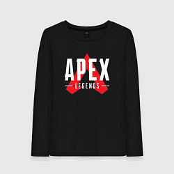 Лонгслив хлопковый женский Лого апекс ледженс, цвет: черный