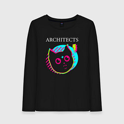 Лонгслив хлопковый женский Architects rock star cat, цвет: черный