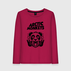 Лонгслив хлопковый женский Arctic Monkeys - rock panda, цвет: маджента