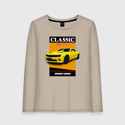 Женский лонгслив Спорткар Chevrolet Camaro