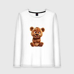 Женский лонгслив Милый плюшевый медведь