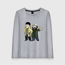 Лонгслив хлопковый женский Vault Jay and silent Bob, цвет: меланж