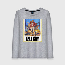 Лонгслив хлопковый женский Каскадеры Эмили Блант и Райан Гослинг, цвет: меланж