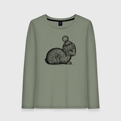 Женский лонгслив Зайченок в шапке