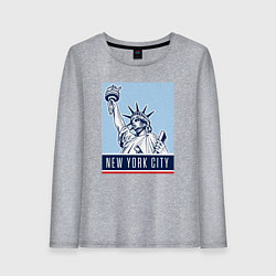 Лонгслив хлопковый женский Style New York, цвет: меланж