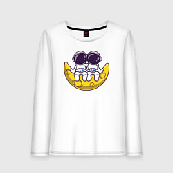 Женский лонгслив Космонавты на Луне