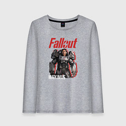 Лонгслив хлопковый женский Фаллаут - Максимус, цвет: меланж