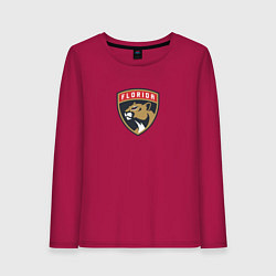Лонгслив хлопковый женский Florida Panthers NHL, цвет: маджента