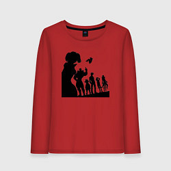 Лонгслив хлопковый женский Команда Семь смертных грехов, цвет: красный