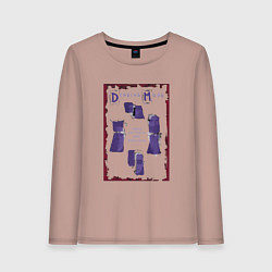 Лонгслив хлопковый женский Depeche Mode - Sofad devotional, цвет: пыльно-розовый