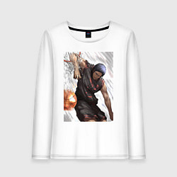 Лонгслив хлопковый женский Баскетбол Куроко Дайки Аоминэ, цвет: белый