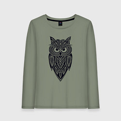 Женский лонгслив Узорчатая сова