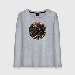 Женский лонгслив Жуткая рыба монстр