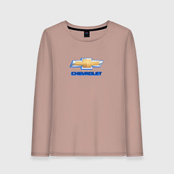Лонгслив хлопковый женский Chevrolet brend auto, цвет: пыльно-розовый