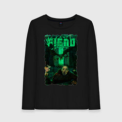 Лонгслив хлопковый женский FIEND Врата Гаххалы, цвет: черный