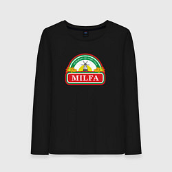 Лонгслив хлопковый женский Milfa милфа, цвет: черный