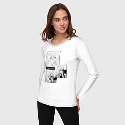 Лонгслив хлопковый женский Очень приятно Бог Томоэ, цвет: белый — фото 2