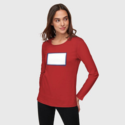 Лонгслив хлопковый женский Око Хиробрина, Хиробирн смотрит на тебя, цвет: красный — фото 2