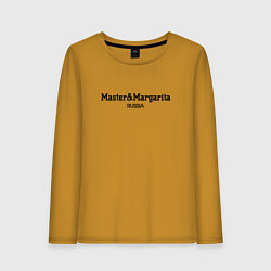 Лонгслив хлопковый женский Master and margarita - мастер и маргарита, цвет: горчичный