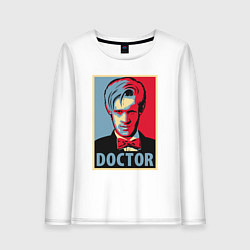 Лонгслив хлопковый женский Doctor, цвет: белый