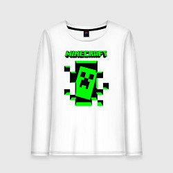 Лонгслив хлопковый женский Minecraft the game of gamers, цвет: белый