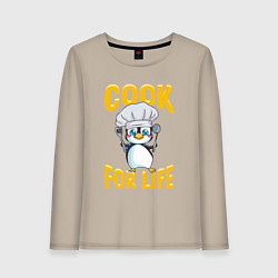 Женский лонгслив Готовить всю жизнь