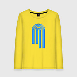 Женский лонгслив Голубой орнамент