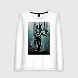 Лонгслив хлопковый женский Моя геройская академия Идзуку Мидория, цвет: белый