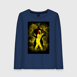 Лонгслив хлопковый женский Моя геройская академия Всемогущий Номер один, цвет: тёмно-синий