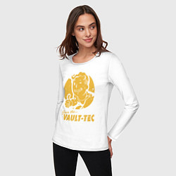 Лонгслив хлопковый женский Vault boy like print, цвет: белый — фото 2