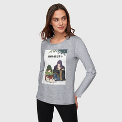 Лонгслив хлопковый женский Монолог фармацевта Маомао Жэньши, цвет: меланж — фото 2