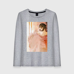 Лонгслив хлопковый женский Монолог фармацевта Маомао арт, цвет: меланж