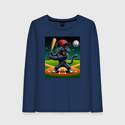 Женский лонгслив Пантера - баттер бейсбольной команды