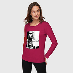 Лонгслив хлопковый женский Depeche Mode - Devotional gahan, цвет: маджента — фото 2