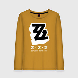 Лонгслив хлопковый женский Zenless zone zero лого, цвет: горчичный
