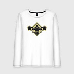 Лонгслив хлопковый женский Power club, цвет: белый