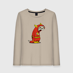 Лонгслив хлопковый женский Герой не в форме, цвет: миндальный