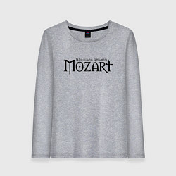 Женский лонгслив Моцарт чёрный